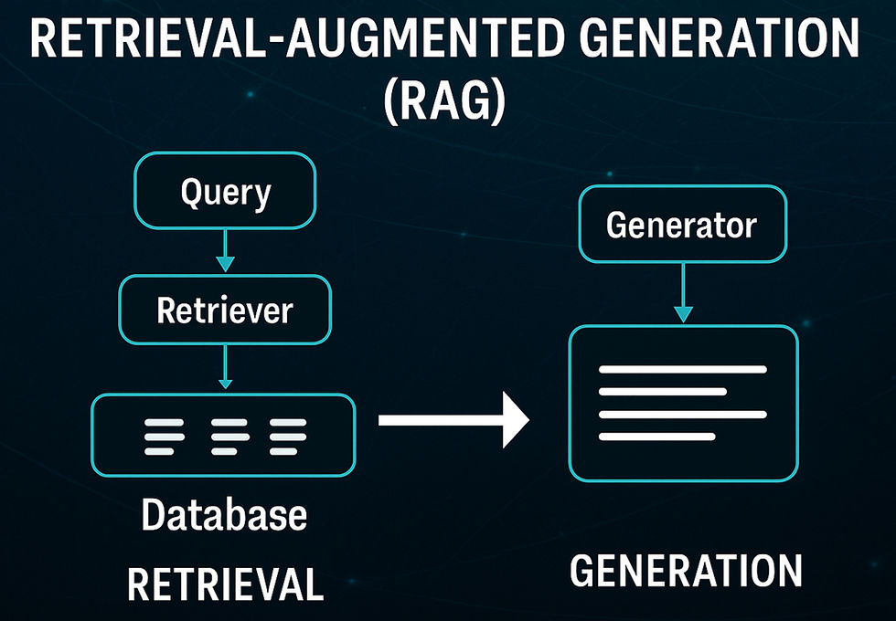 Infograph representing Retrieval Augmented Generation (RAG)