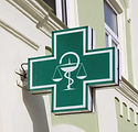 Green pharmacy sign