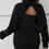 Thumbnail: turtleneck Black Batwing Sweater