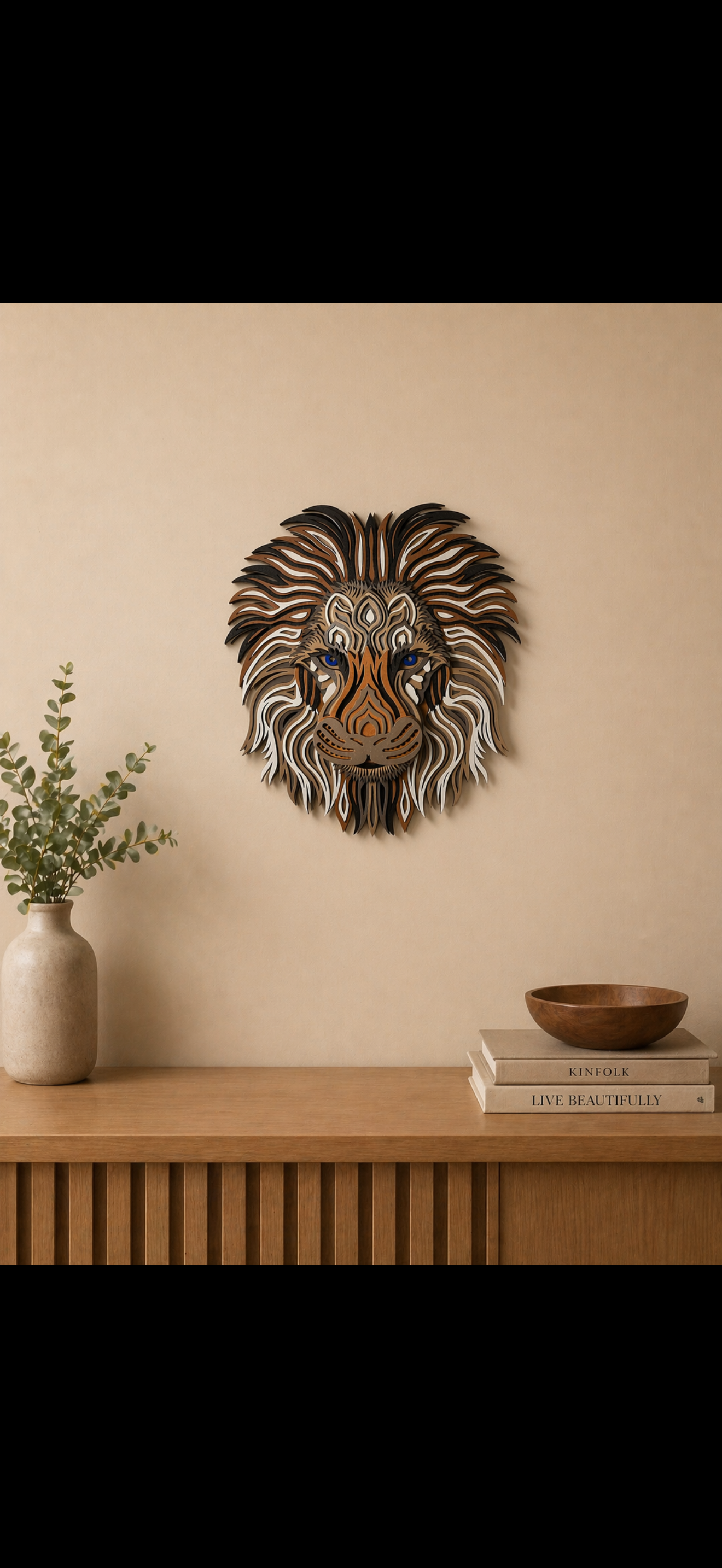 (Medium)3-D Lion head Mandala