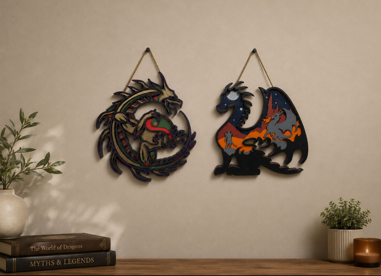 Dragons 3D- wall-art