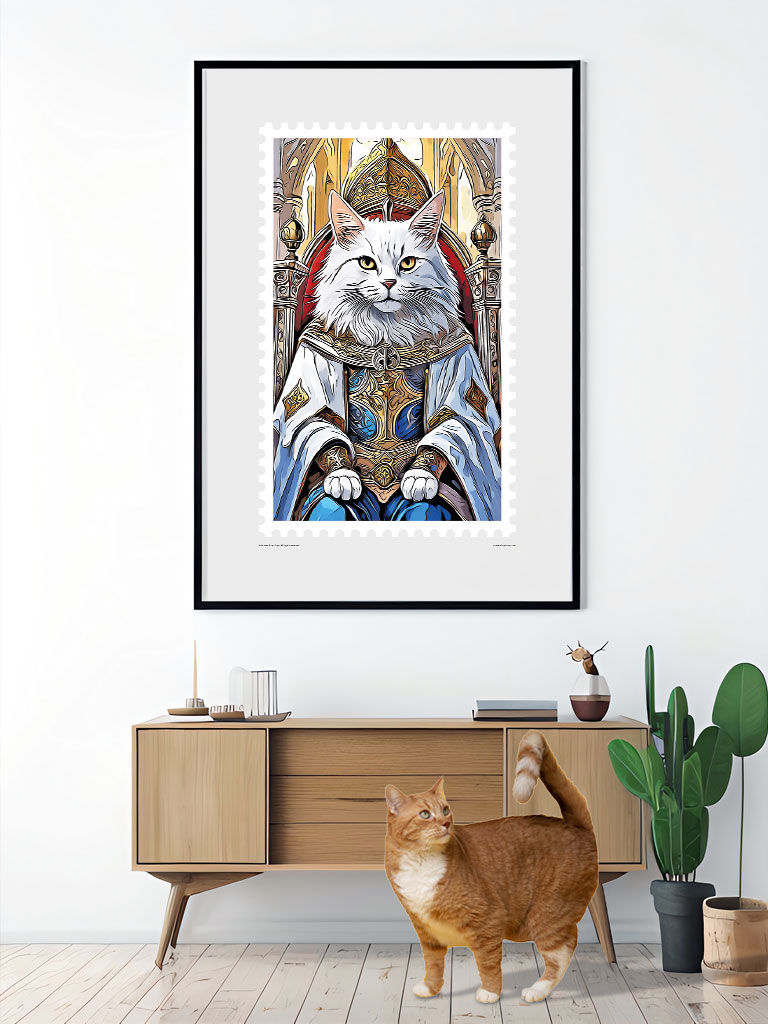 Unique The King of Cats Art Poster - Decorative Home Wall Art
