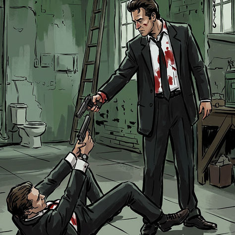 Reservoir Dogs Illustrated Poster UK: Why Tarantino's Debut Still Earns Wall Space — original mid-century illustrated movie poster displayed in a styled interior setting by Poster Shop Boys, printed on 200gsm premium matte paper