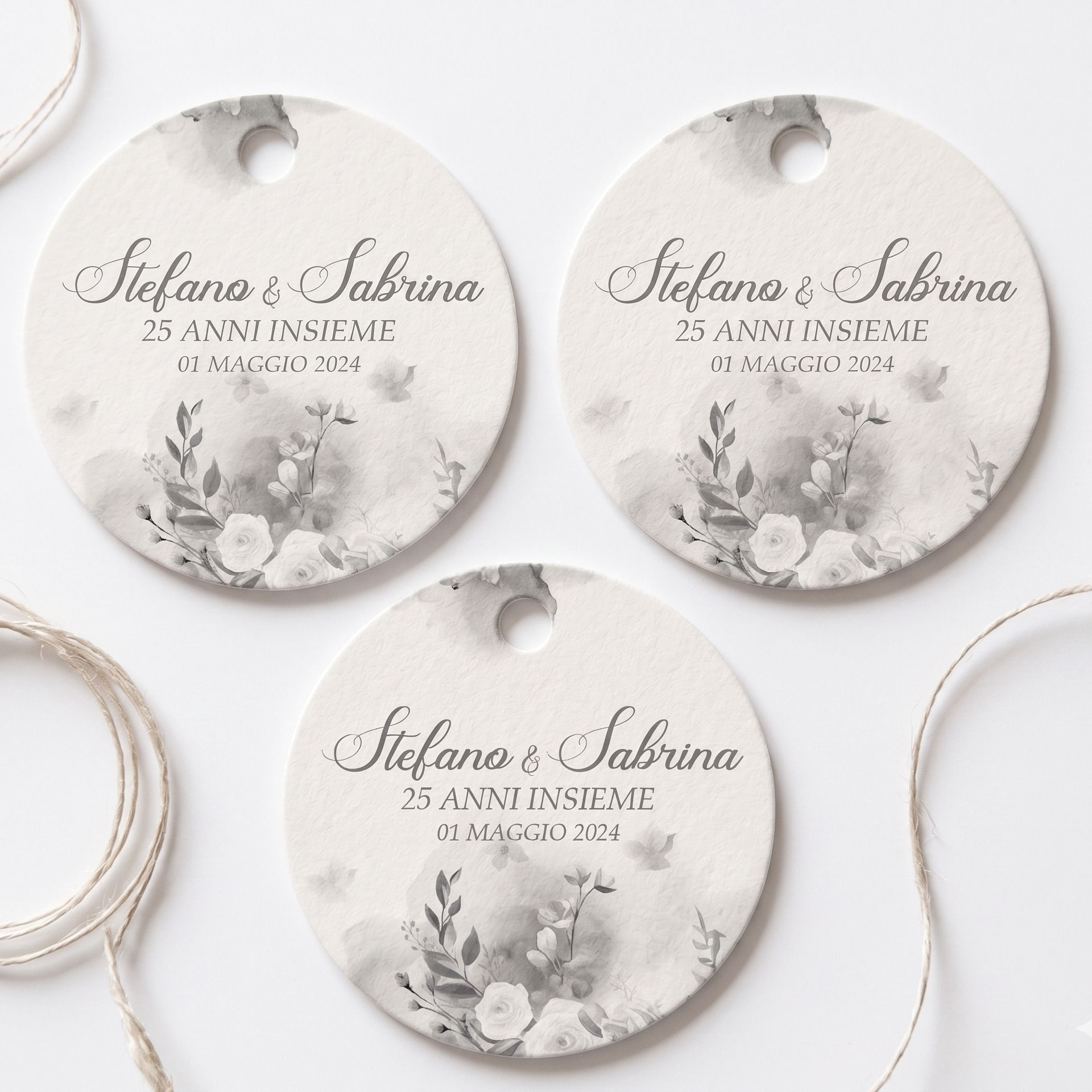 Tag personalizzati 30 pezzi