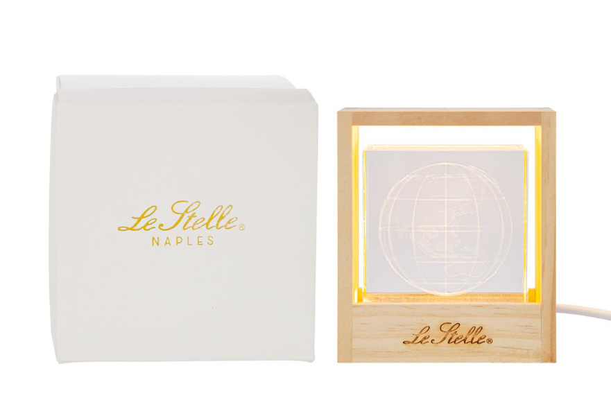 Miniatura: Lampada cubo vetro mondo usb