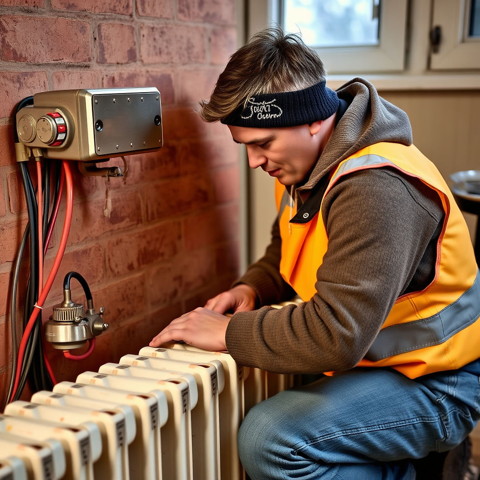 Someone working on Heating