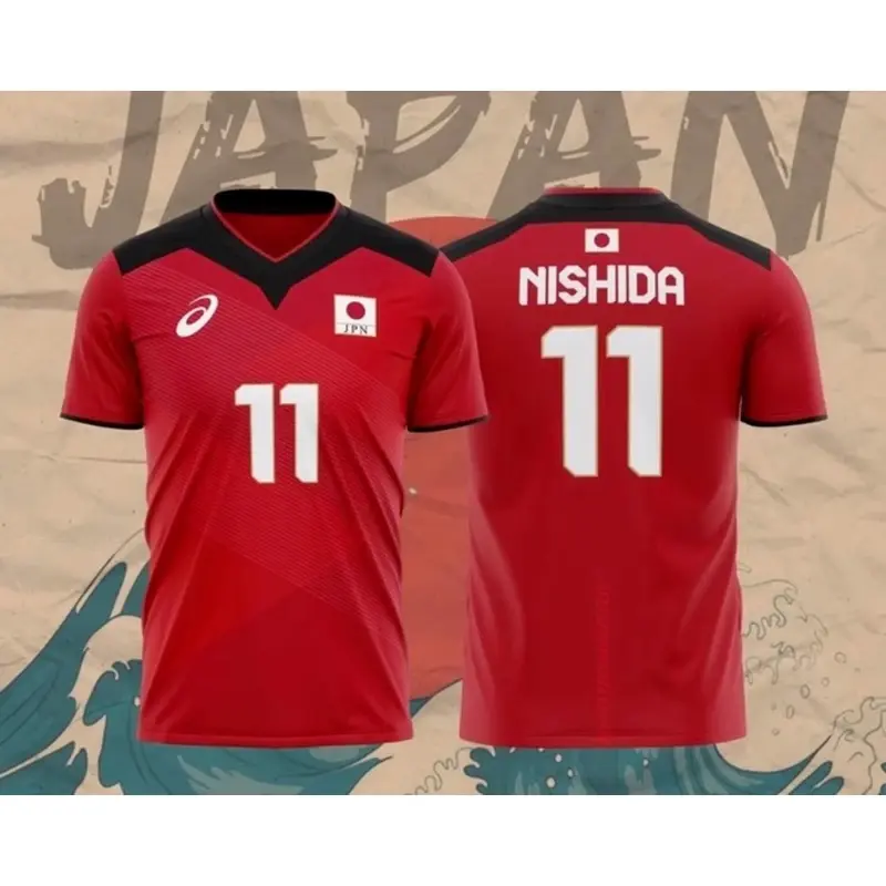 Camisa de Nishida Selección Japonesa (Color rojo)