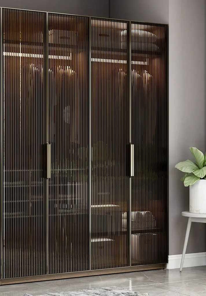 flo build wardrobes  glass doors