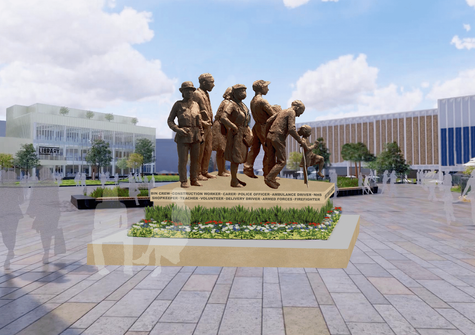 The Reverence, Barnsley Covid Memorial, Graham Ibbeson, Bronze Sculpture Casting, Lockbund Foundry.