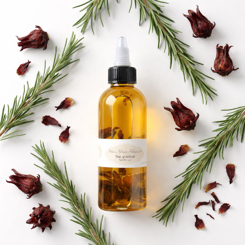 West African hibiscus hair growth oil