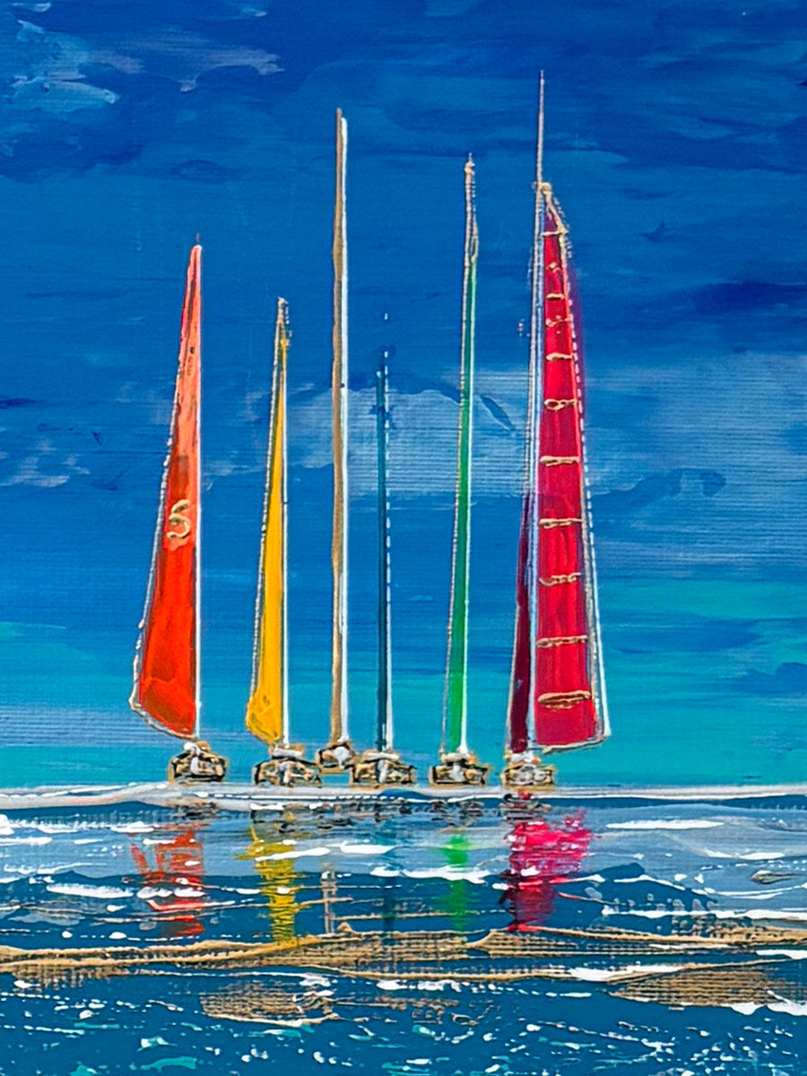 Miniature : Lagon flamboyant - 60x60 cm