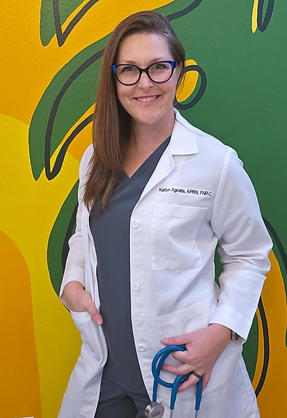 Katlyn Agosta, nurse practitioner and diabetes educator smiling