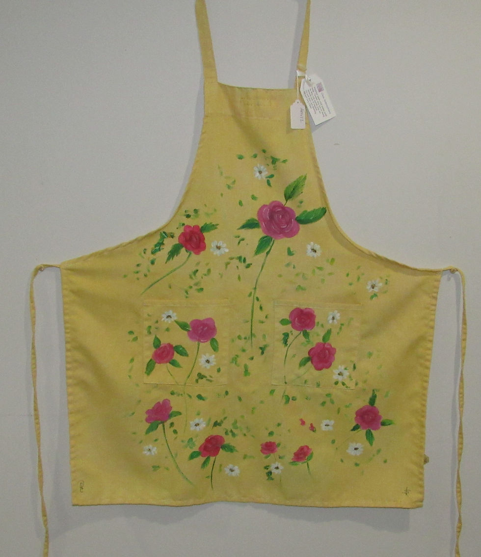 Thumbnail: "Rose Garden" hand painted Apron