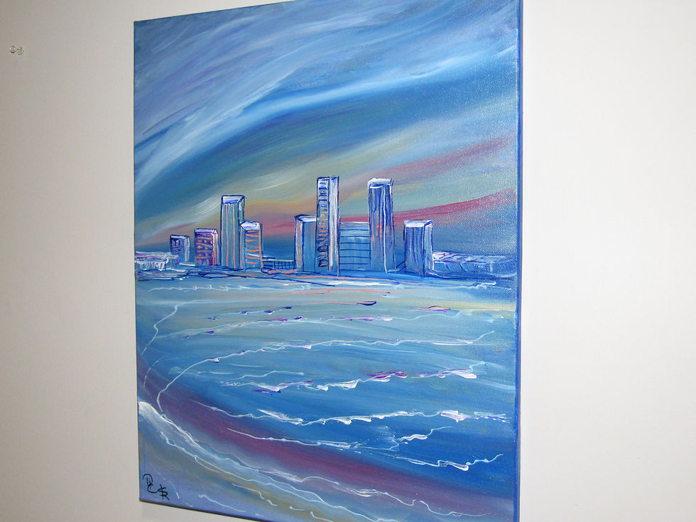 Thumbnail: painting of a city by the water