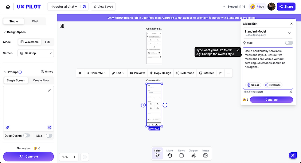 UX Pilot, Structure testing