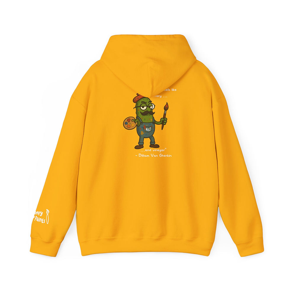 Thumbnail: Comfy Paints Pickle Sweatshirt, Unisex Hoodie, Cozy Pullover, Art Humor