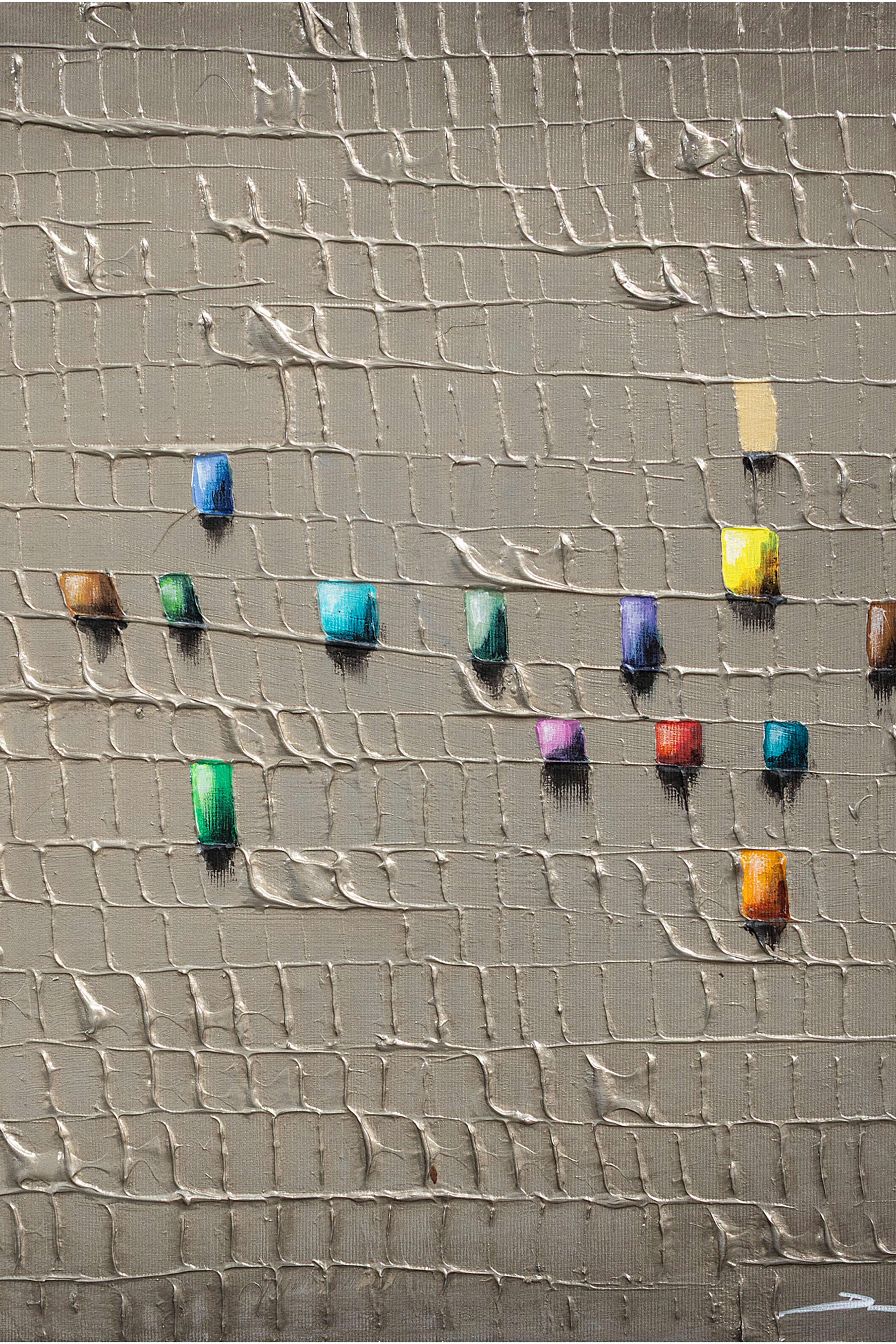 Pixels / Grau / 50 x 50 cm