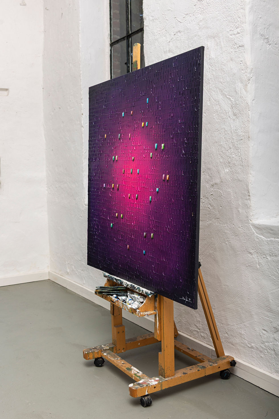 Miniaturbild: Pixels / Magenta / 120 x 120 cm