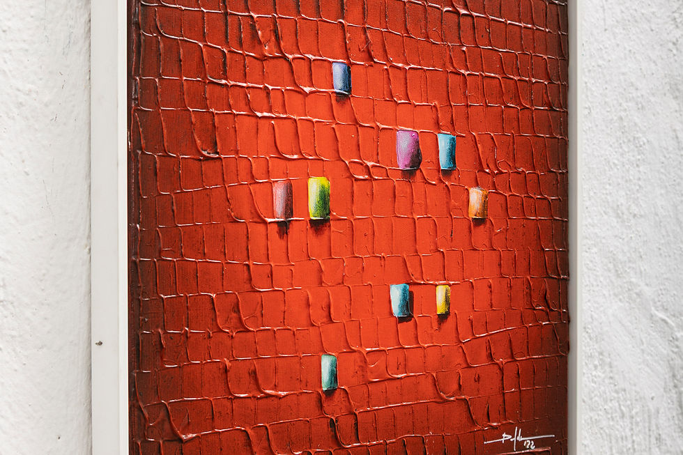 Miniaturbild: Pixels / Rot / 40 x 40 cm