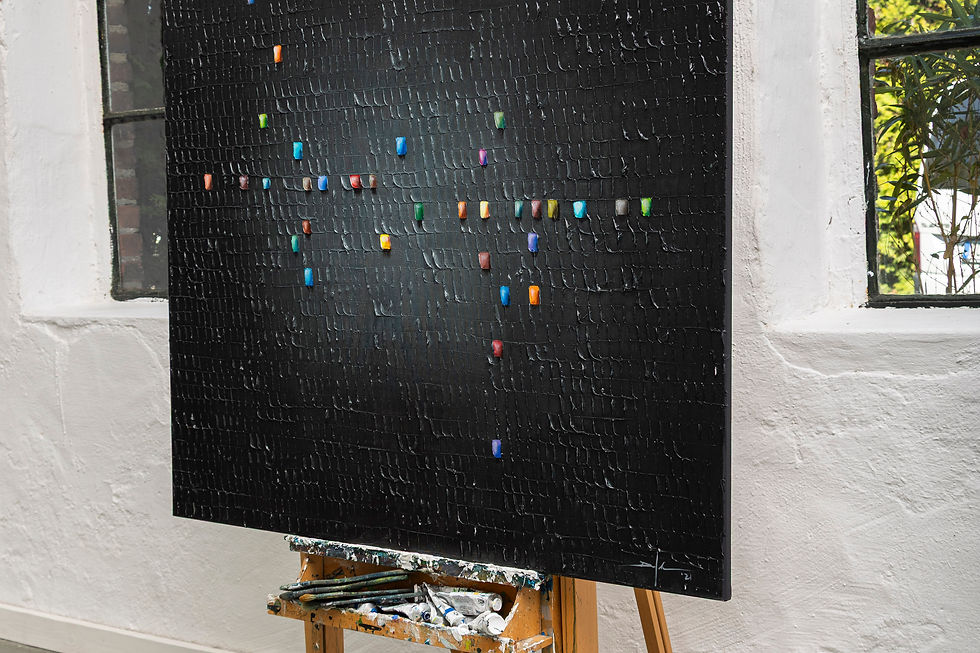 Miniaturbild: Pixels / Schwarz / 120 x 120 cm
