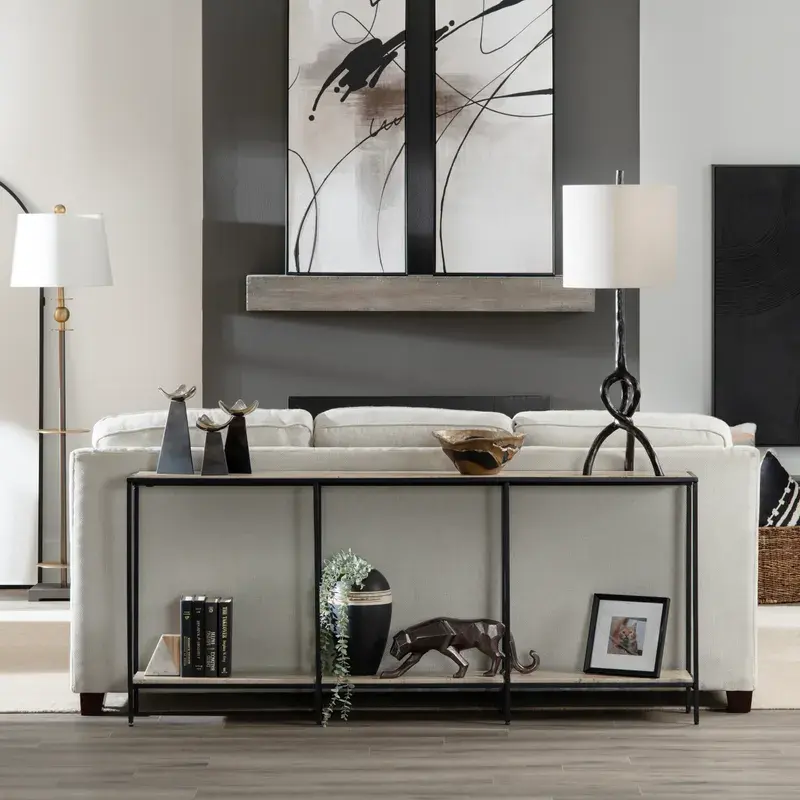 Crosby Travertine Console