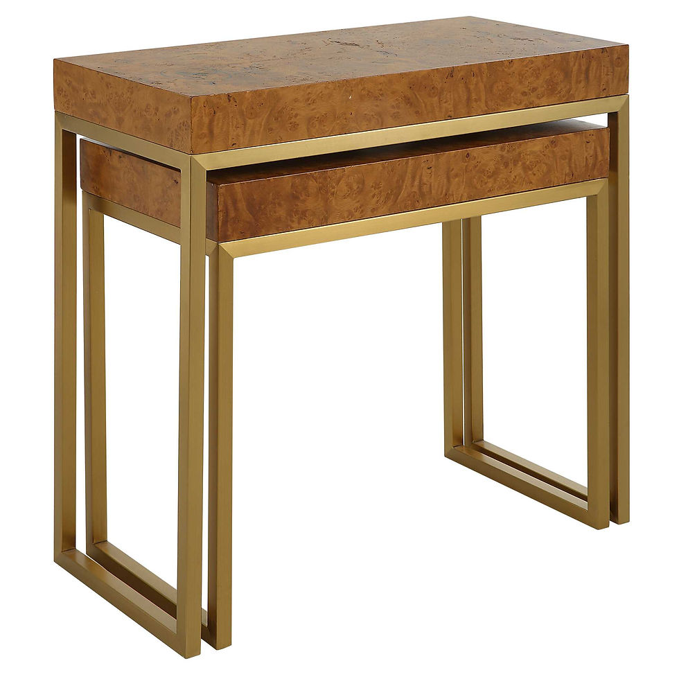 Thumbnail: Burl-esque Nesting Tables, S/2