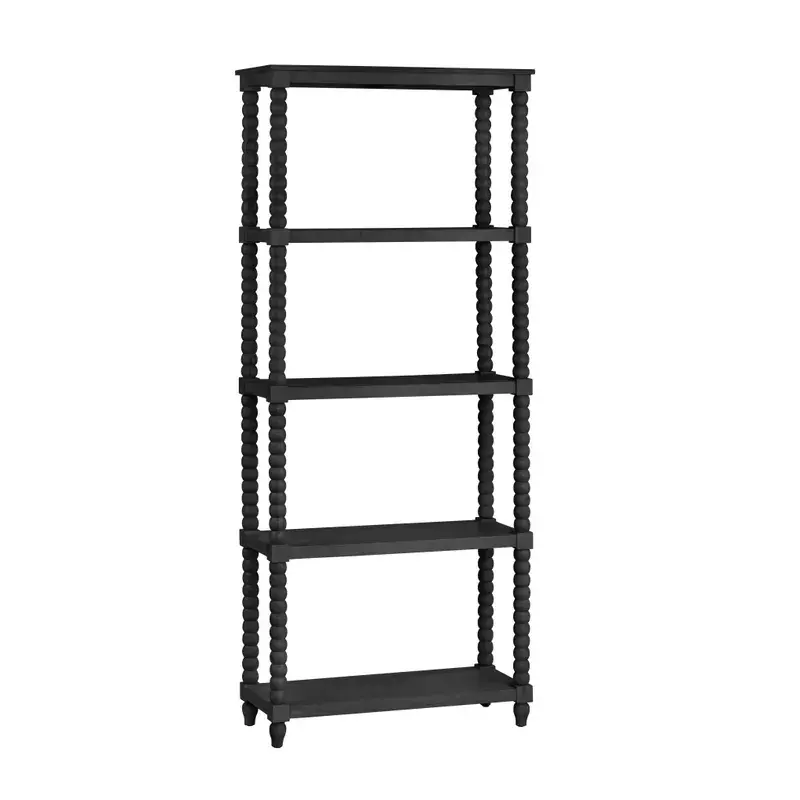 Meridian Four Shelf Black Etagere