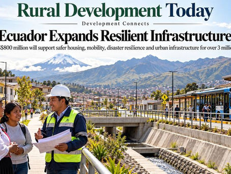 Ecuador Creates US$800 Million Pipeline for Resilient Local Infrastructure