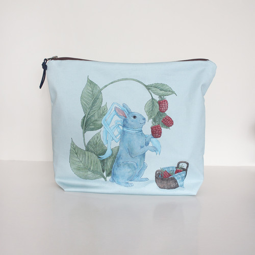 Blue Rabbit Eva Eva's Blue Rabbit 2026 | Extra Large Zipper Pouch with Inside Pockets ...