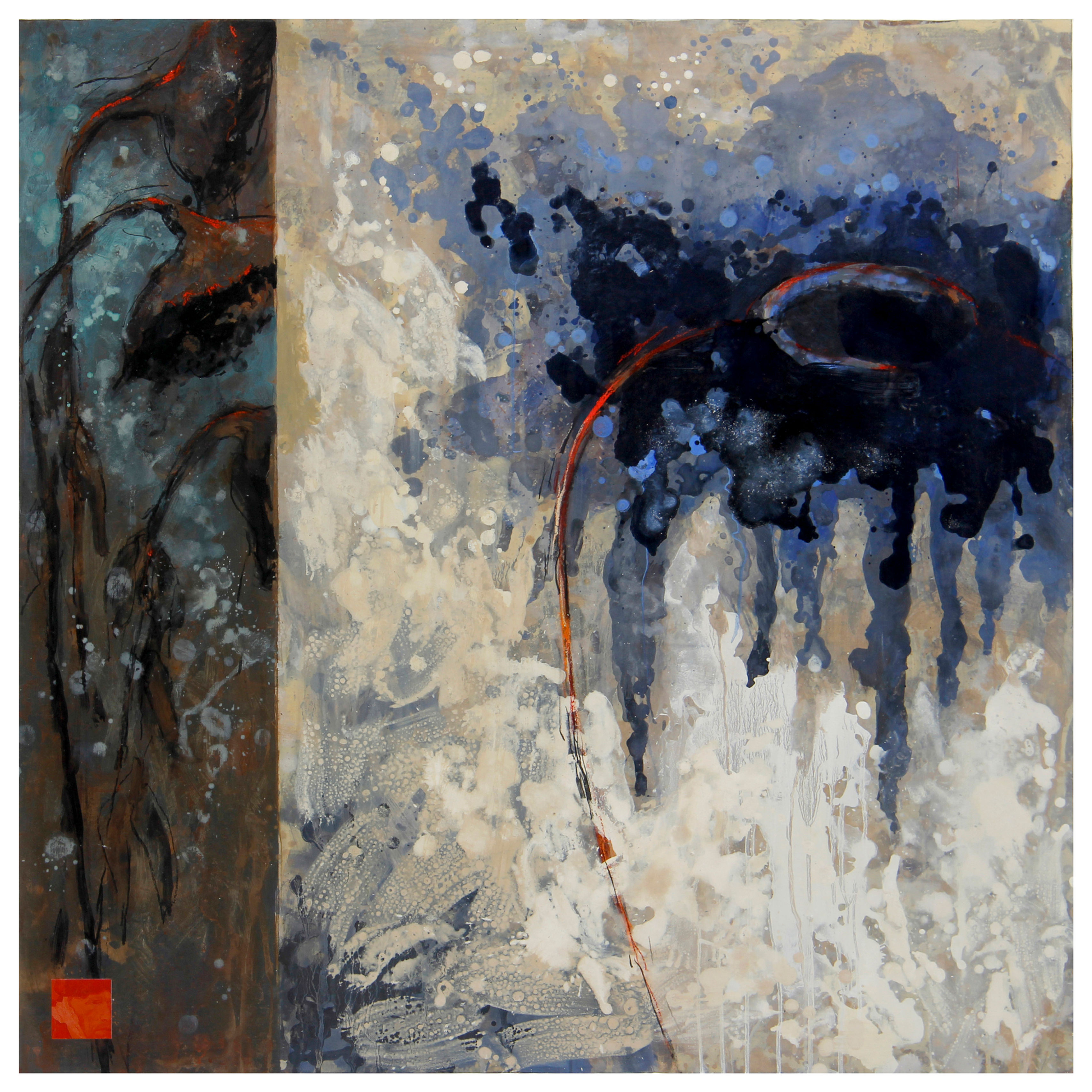 Georges JOUSSAUME “Vase gris et tournesols” Digigraphie 30x30 cm