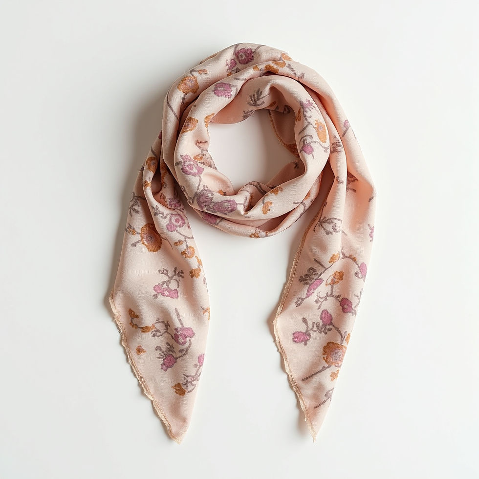 Lenço Seda Floral