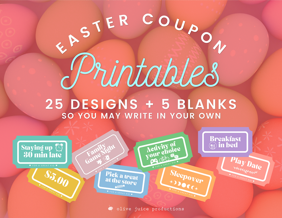 Thumbnail: Easter Egg Coupons | Fill them with experiences and vouchers instead of junk!