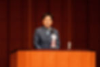 一般財団法人横手市増田まんが美術財団・大石卓代表理事(贈呈式にて)