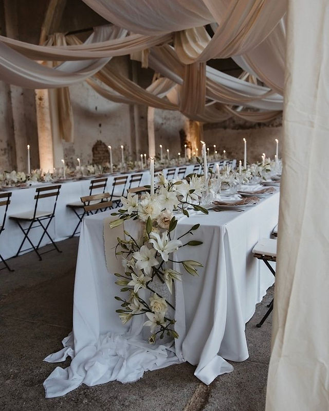 Elegant Reception Drapery Wedding Trend