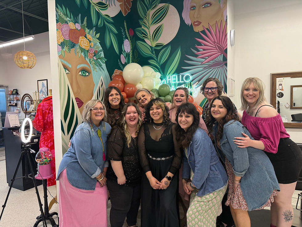 Trixie’s Salon & Spa 20-year anniversary celebration with guests, beauty team, and elegant event atmosphere showcasing community and style