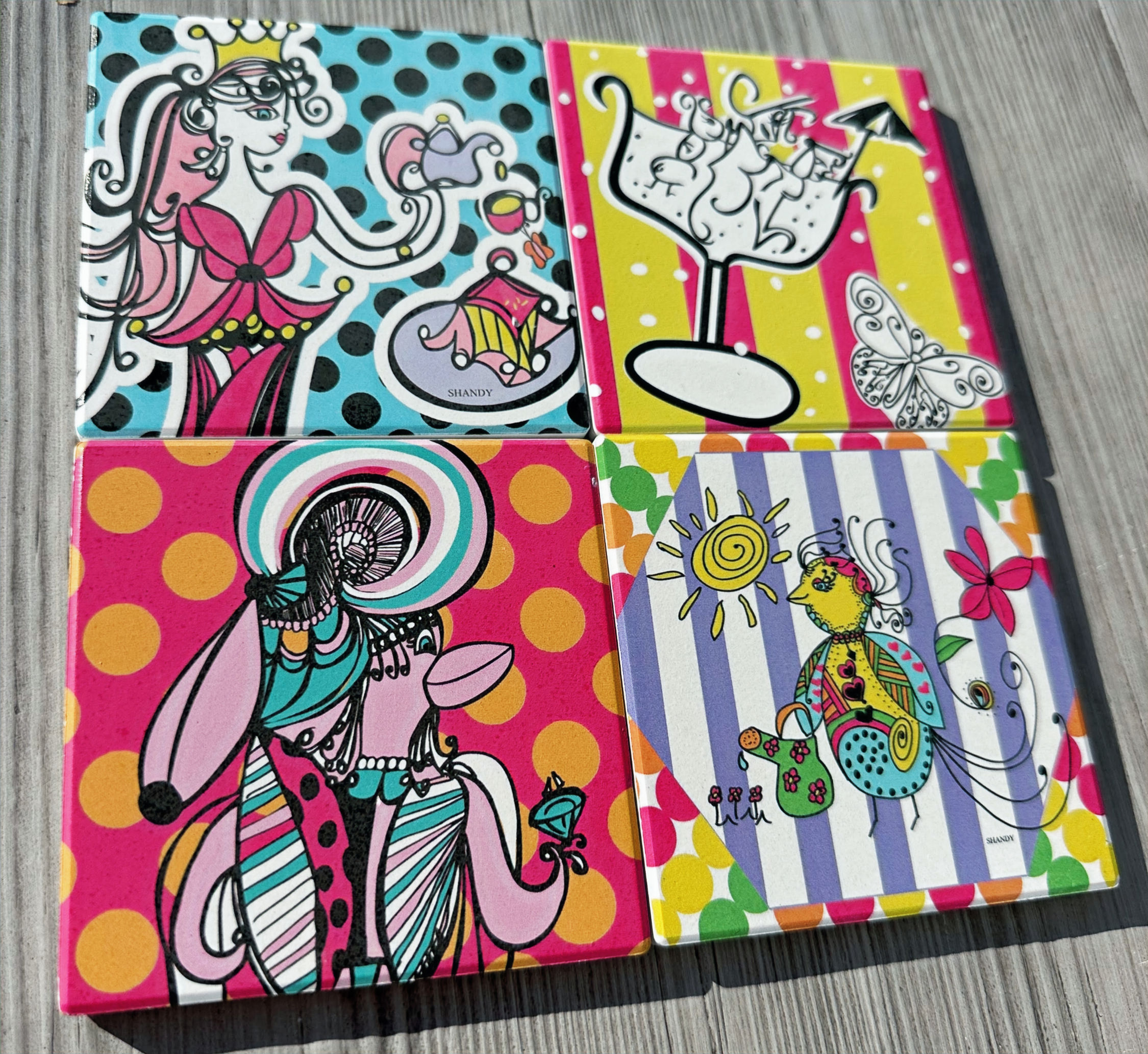 Bird Whimsy Coaster Set