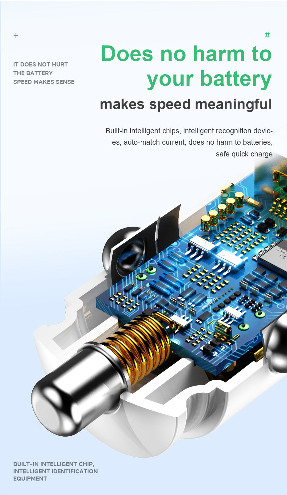 Miniatura: Carregador Turbo Baseus  30w Carro Usb Tipo C iPhone E Android