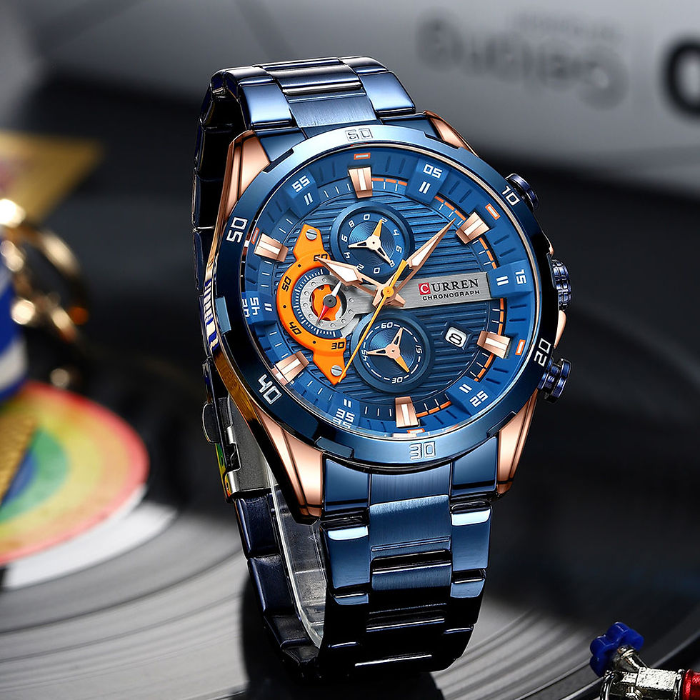 Miniatura: Relógio Masculino Curren 8402 Pulseira Aço Inoxidável Original