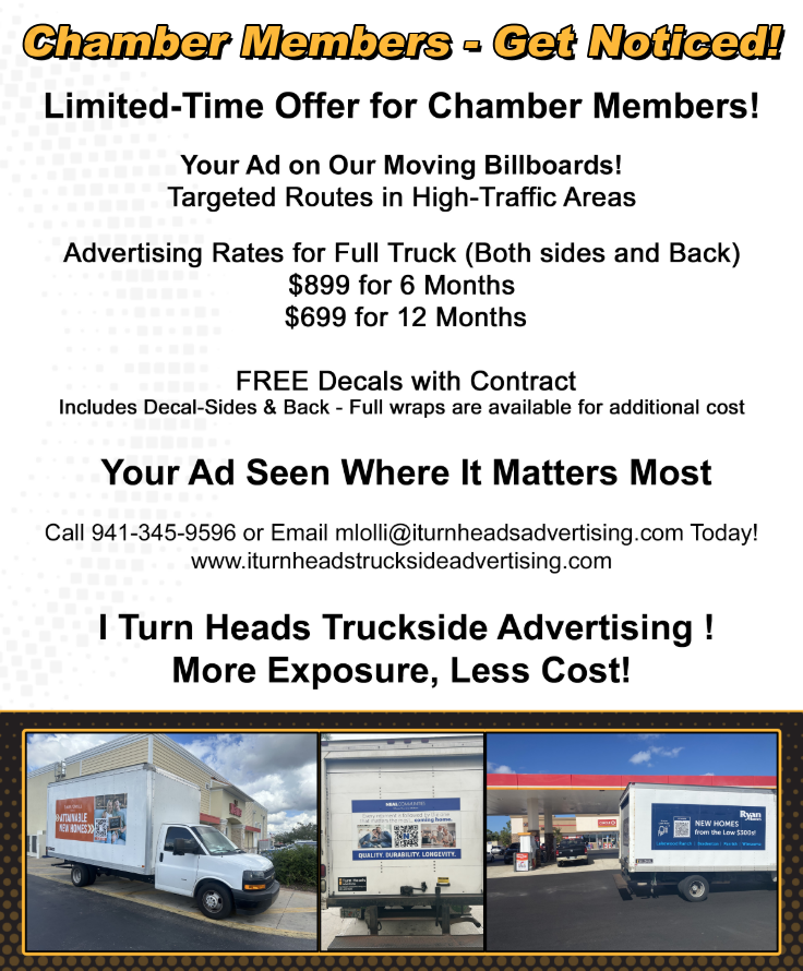 iTurnHeads Truckside Advertising – Proud Sarasota Chamber of Commerce Member