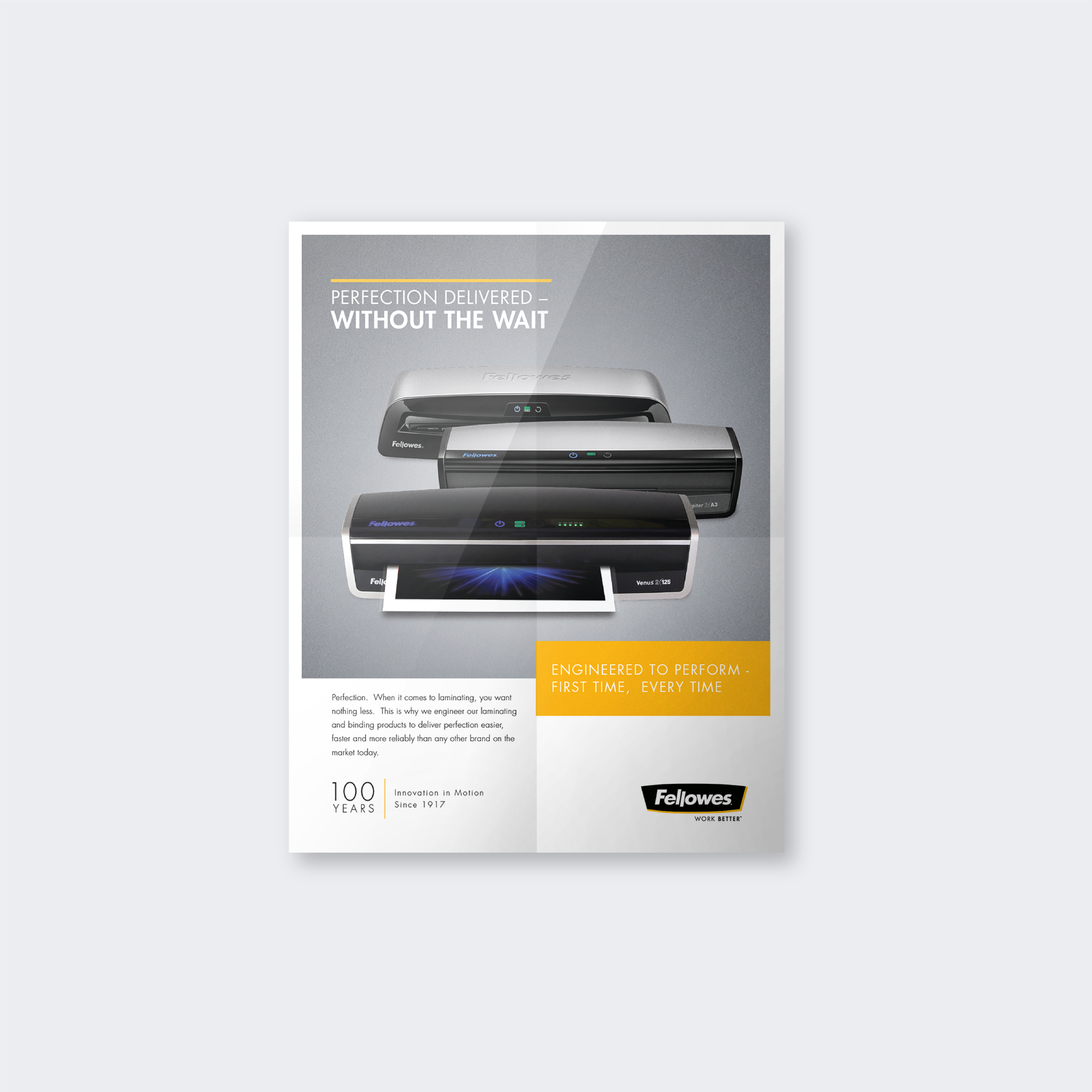 Fellowes® Laminator Print Ad