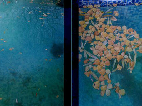 ply over ply, thin glitter of water; brook film bearing white petals