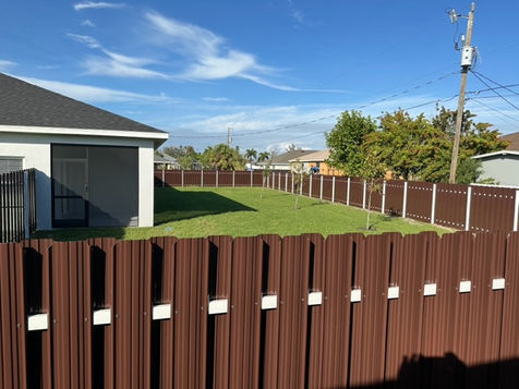 new constructed fence