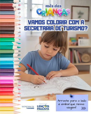 Livro de Colorir: Turistinhas em Lençóis Paulista