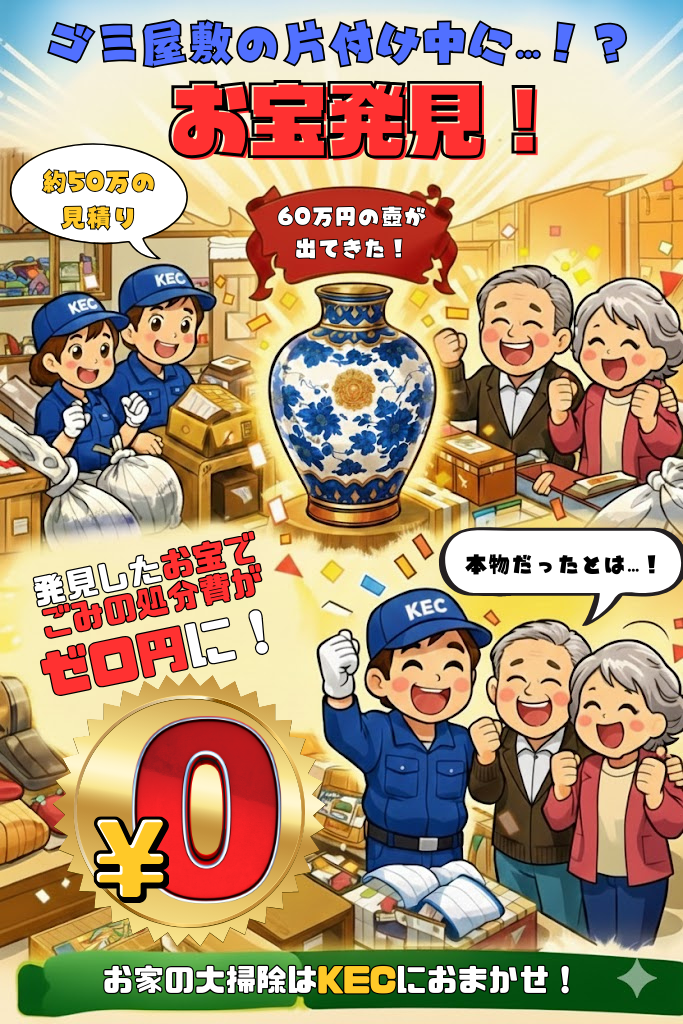 お宝発見で処理費が0円になるポスター