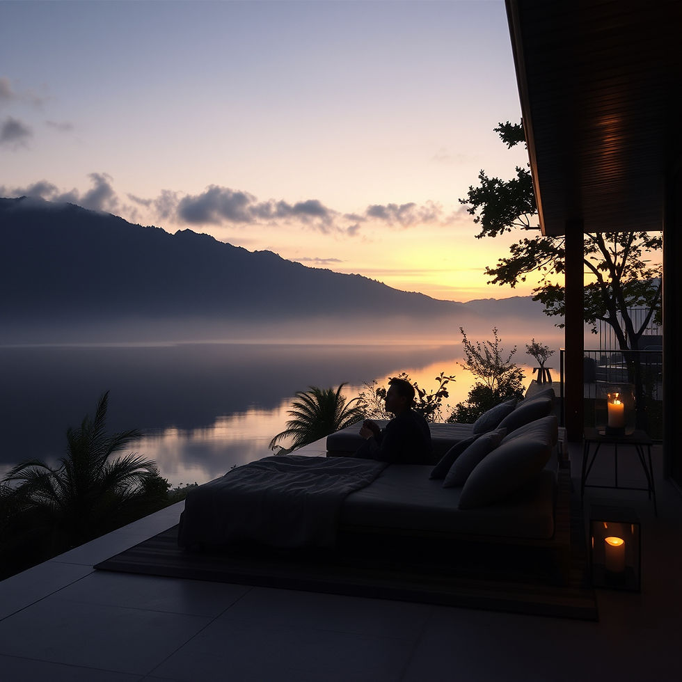 A dusk quiet moment of unsettling and unwinding that feels luxurious