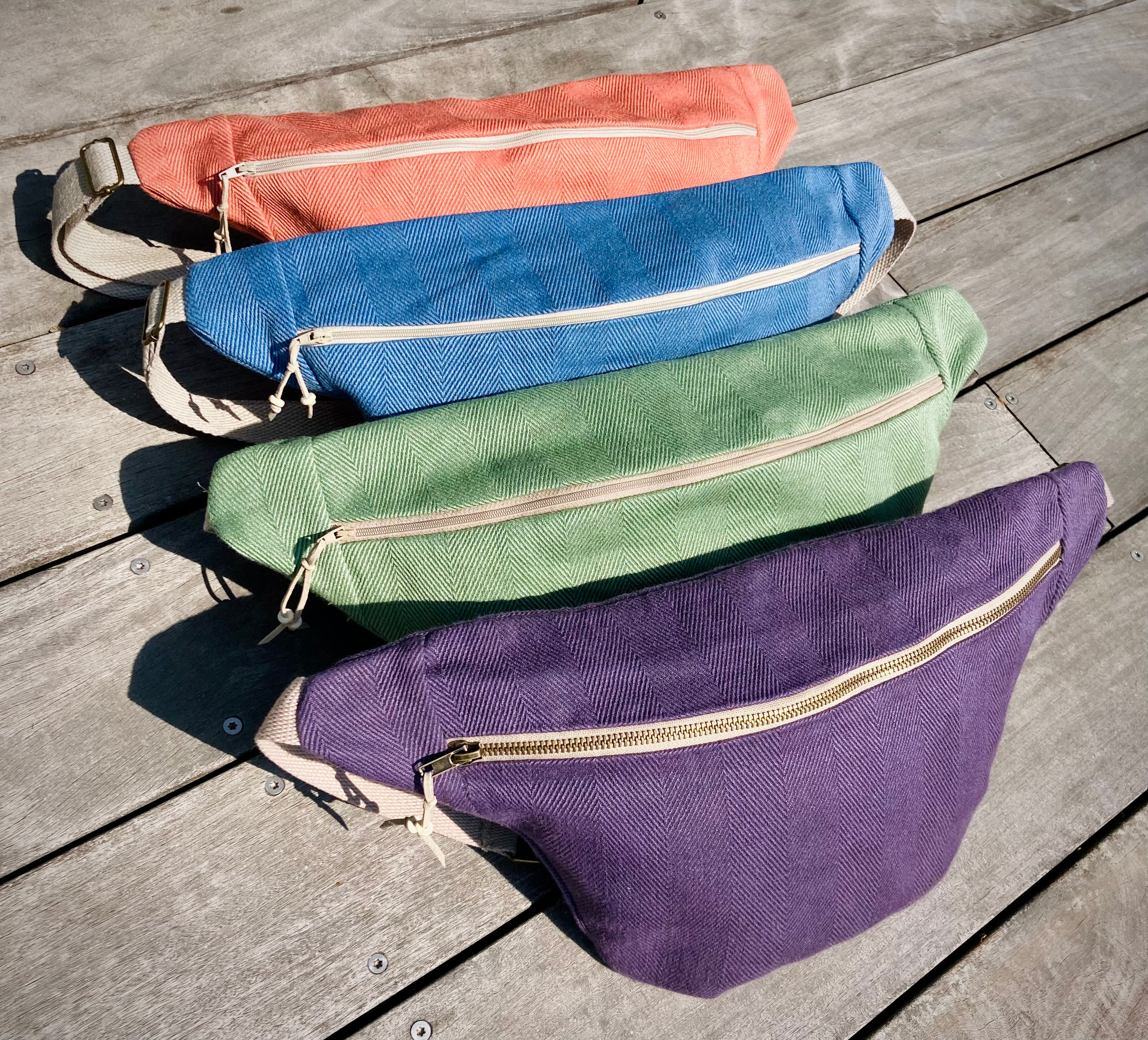 CHAOMA- Sac Banane XL - Chevron Cotton/ polyester - 49 x 25 cm -