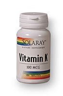 SOLARAY VITAMIN K 100 mcg 100 Tablets