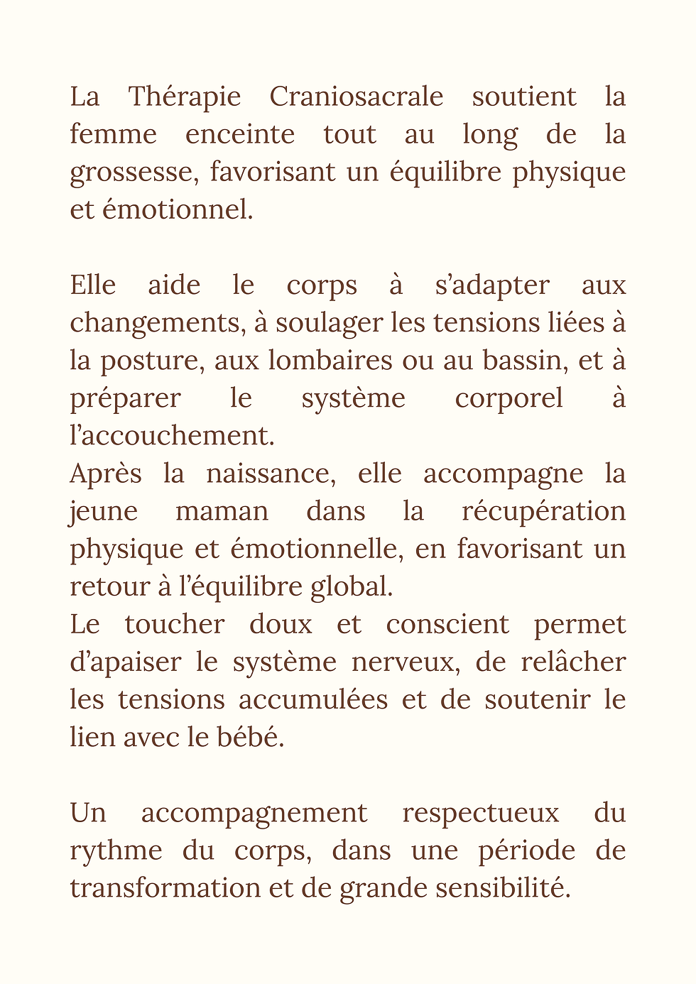 Femmes enceintes - Thérapie Craniosacrale