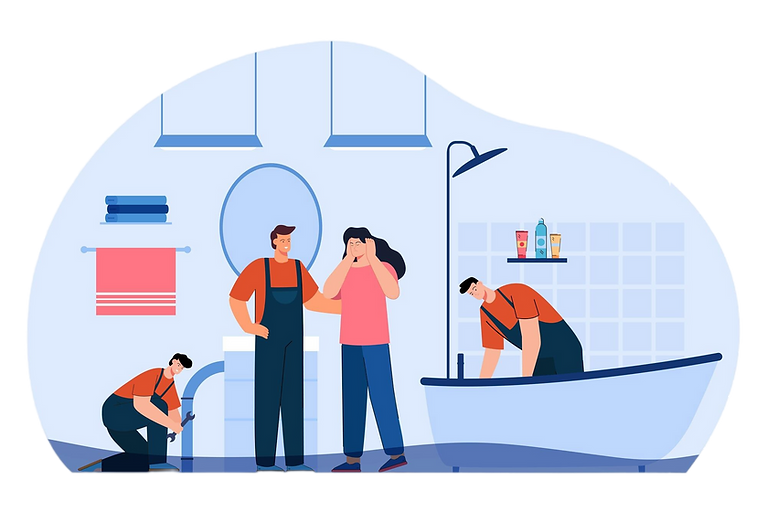 frustrated-female-person-team-plumbers-bathroom-maintenance-workers-helping-woman-with-plu