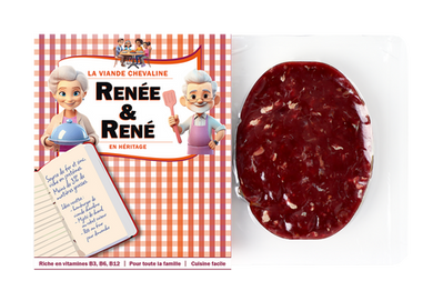 Barquette de viande de cheval de la marque Renée & René